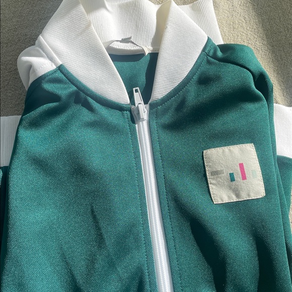 Tibi Forest Green and White Zip-Up Jacket - Picture 16 of 17